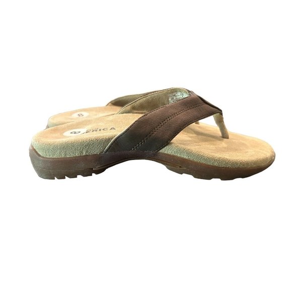 PERRY Ellis America Brown Flip Flops Sandals Men’s Size 8 Women’s 10 - Picture 4 of 5